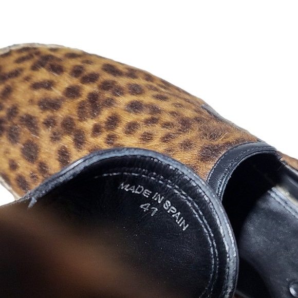 Jimmy Choo Espadrilles Vlad Pony Hair Leopard Print Slip Ons Unisex - Picture 9 of 13